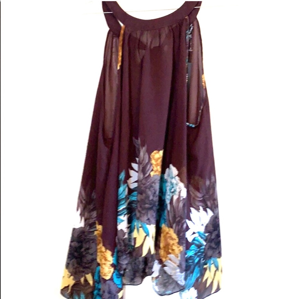 Unique Spectrum Asymmetrical Floral Dress